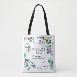 Bolsa Tote Sacola do presente do Esthetician do mundo a