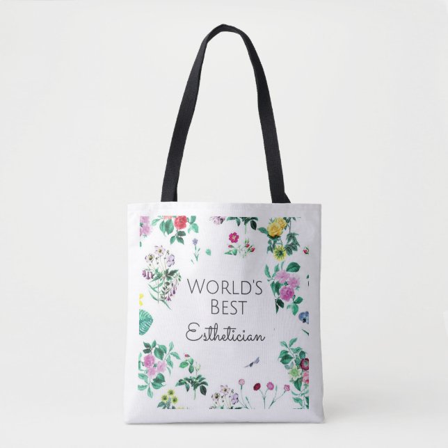 Bolsa Tote Sacola do presente do Esthetician do mundo a (Frente)