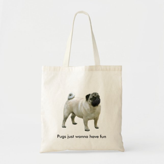 Bolsa Tote Sacola do Pug (Frente)