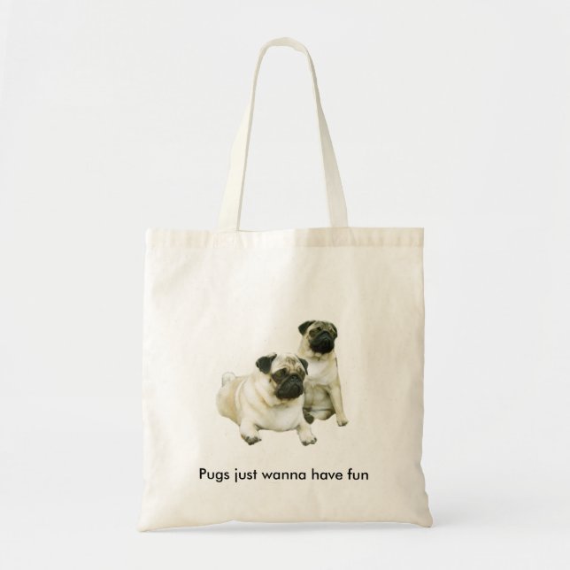 Bolsa Tote Sacola do Pug (Frente)