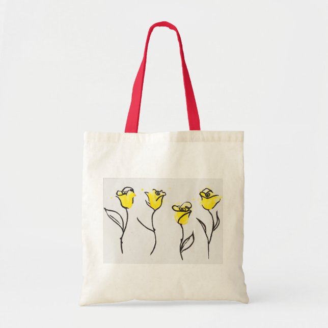 Bolsa Tote Sacola do rosa amarelo de Zonta (Frente)