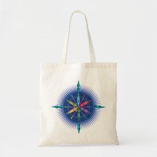 Bolsa Tote sacola do rosa de compasso do caiaque