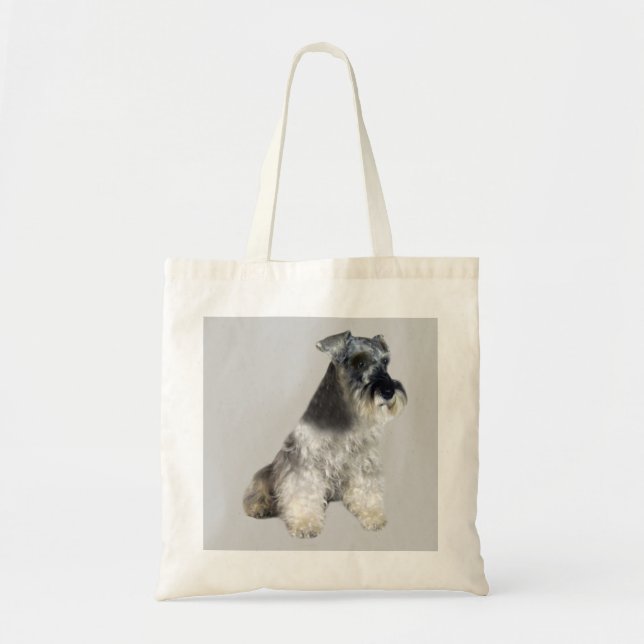 Bolsa Tote Sacola do Schnauzer diminuto (Frente)