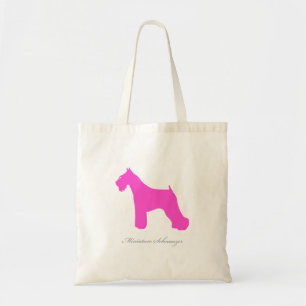 Bolsa Tote Sacola do Schnauzer diminuto (silhueta