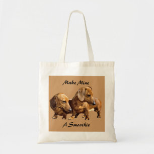 Bolsa Tote Sacola do Smoothie do Dachshund