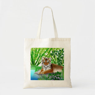 Bolsa Tote Sacola do tigre da selva de Sumatran