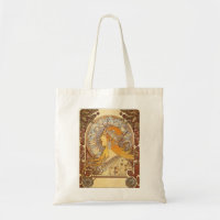 Sacola do zodíaco de Nouveau Alphonse Mucha da