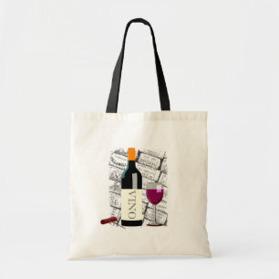 Bolsa Tote Sacola dos amantes de vinho