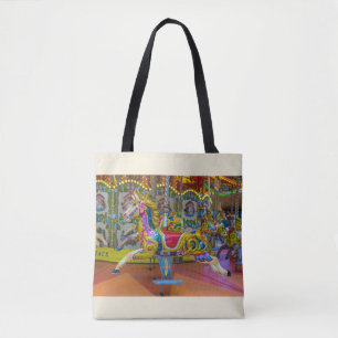 Bolsa Tote Sacola dos cavalos do carrossel
