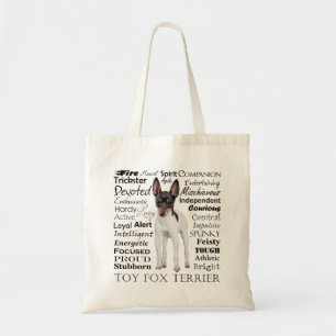 Bolsa Tote Sacola dos traços do Fox Terrier do brinquedo