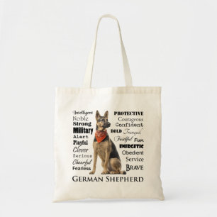Bolsa Tote Sacola dos traços do german shepherd