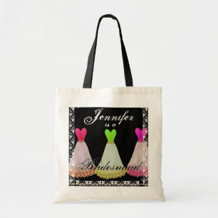 Bolsa Tote Sacola dos vestidos da dama de honra do ROSA & do