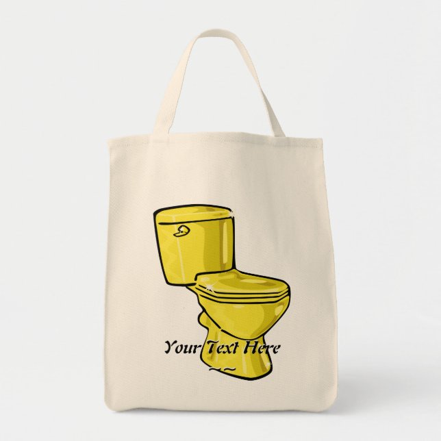 Bolsa Tote Sacola dourada do toalete (Frente)