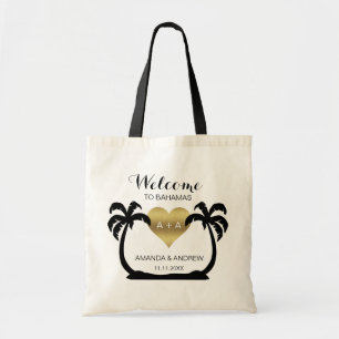 Bolsa Tote Sacola Dourado do presente de casamento da boa