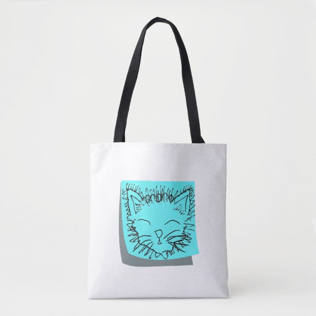 Bolsa Tote Sacola engraçada do gato (Frente)
