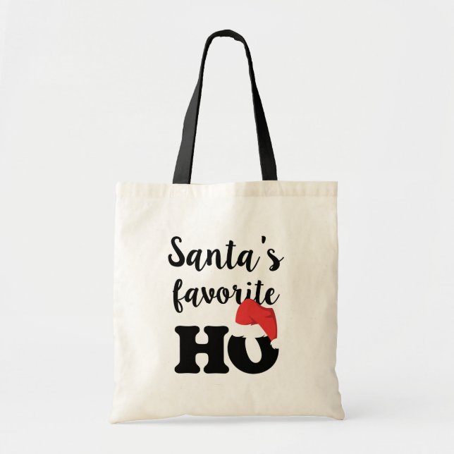 Bolsa Tote Sacola engraçada do Natal do favorito do papai (Frente)