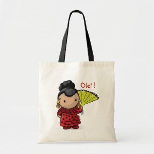 Bolsa Tote Sacola espanhola da menina