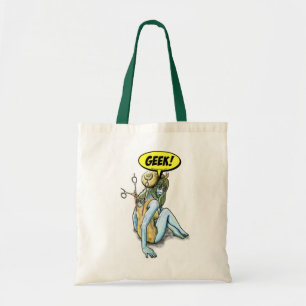 Bolsa Tote Sacola feericamente da menina do geek do caracol