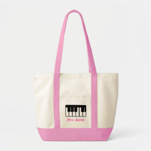 Bolsa Tote Sacola feita sob encomenda da música do piano