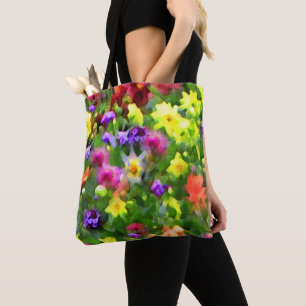 Bolsa Tote Sacola floral abstrata das impressões do jardim