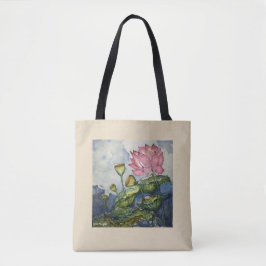 Bolsa Tote Sacola floral da arte da aguarela do lírio