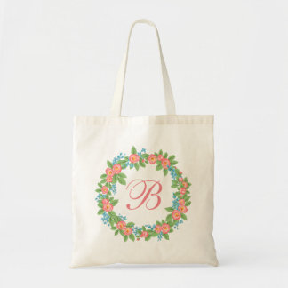 Bolsa Tote Sacola floral da grinalda do vintage rústico retro