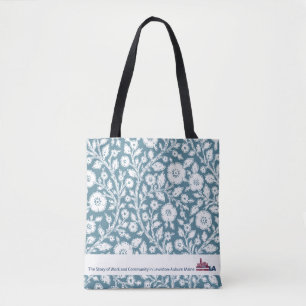 Bolsa Tote Sacola floral do LA do museu do Aqua