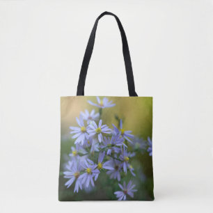 Bolsa Tote Sacola floral do Wildflower dos ásteres roxos do