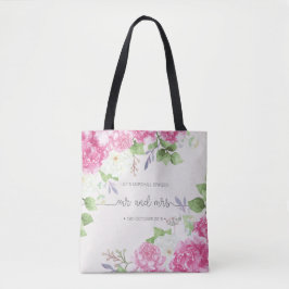 Bolsa Tote Sacola floral elegante do Sr. & da Sra. Casamento