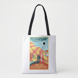 Bolsa Tote Sacola fóssil do eclipse solar das camas do dia de
