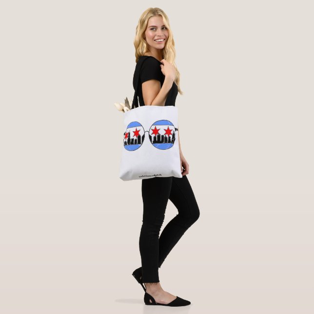Bolsa Tote sacola frente e verso dos chicaGOggles (No(a) Modelo)