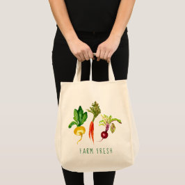 Bolsa Tote Sacola fresca da fazenda vegetal do trio