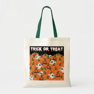 Bolsa Tote Sacola Grande de Abóbora Assombrada por Fantasmas
