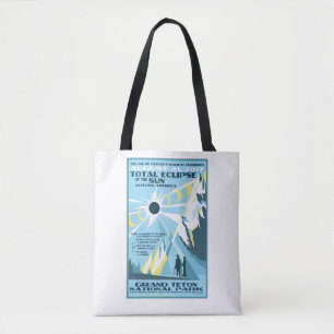 Bolsa Tote Sacola grande do eclipse solar de parque nacional