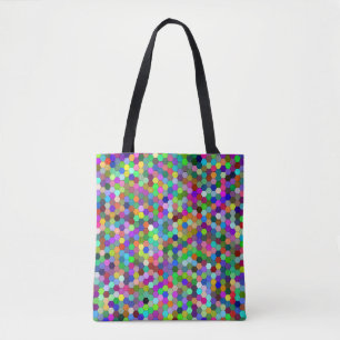 Bolsa Tote Sacola horizontal do meio dos hexágonos