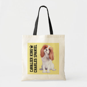 Bolsa Tote Sacola ilustrada descuidado do Spaniel de rei