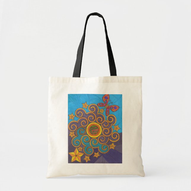 Bolsa Tote Sacola Indie celestial da arte (Frente)