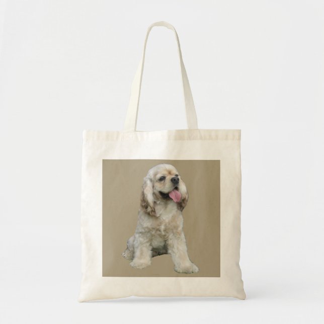 Bolsa Tote Sacola irresistível de cocker spaniel (Frente)