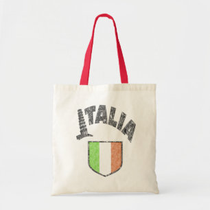 Bolsa Tote Sacola italiana das canvas do vintage da bandeira