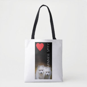 Bolsa Tote Sacola japonesa dos filhotes de cachorro do Spitz