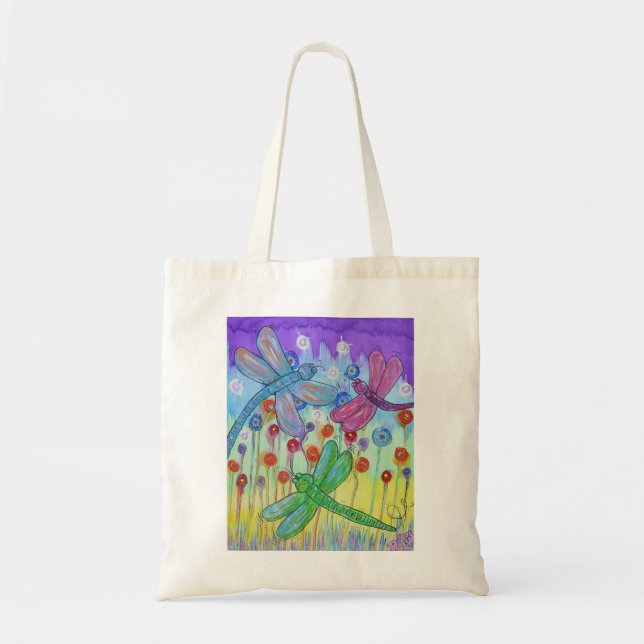 Bolsa Tote sacola - libélulas deliciosas (Frente)