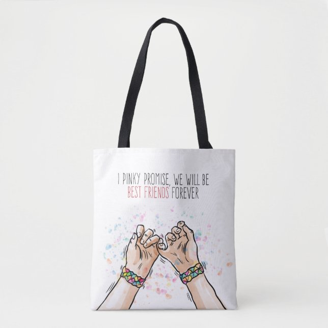 Bolsa Tote Sacola mindinho da promessa dos melhores amigos (Frente)
