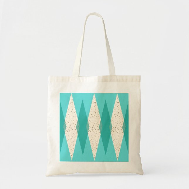 Bolsa Tote Sacola moderna de Argyle do meio século (Frente)