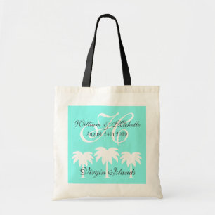 Bolsa Tote Sacola Monogrammed do casamento do destino da