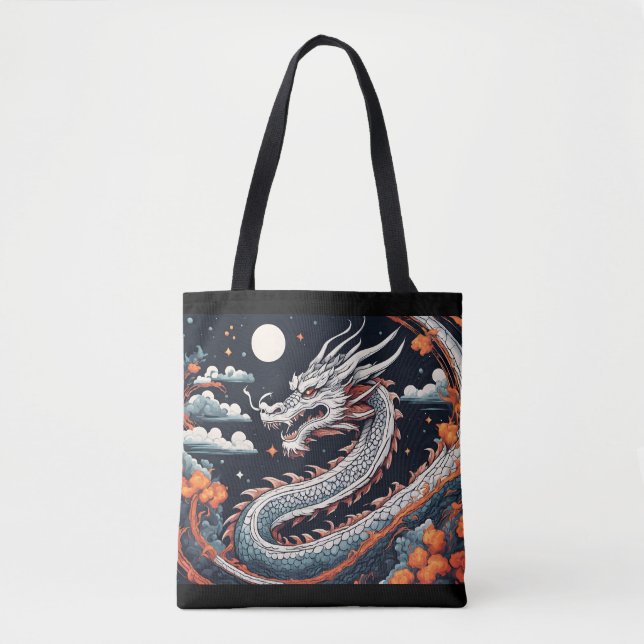 Bolsa Tote sacola night dragon (Frente)