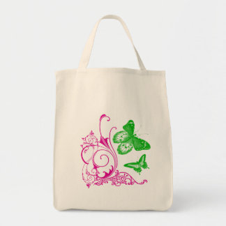 Bolsa Tote Sacola orgânica azul da borboleta