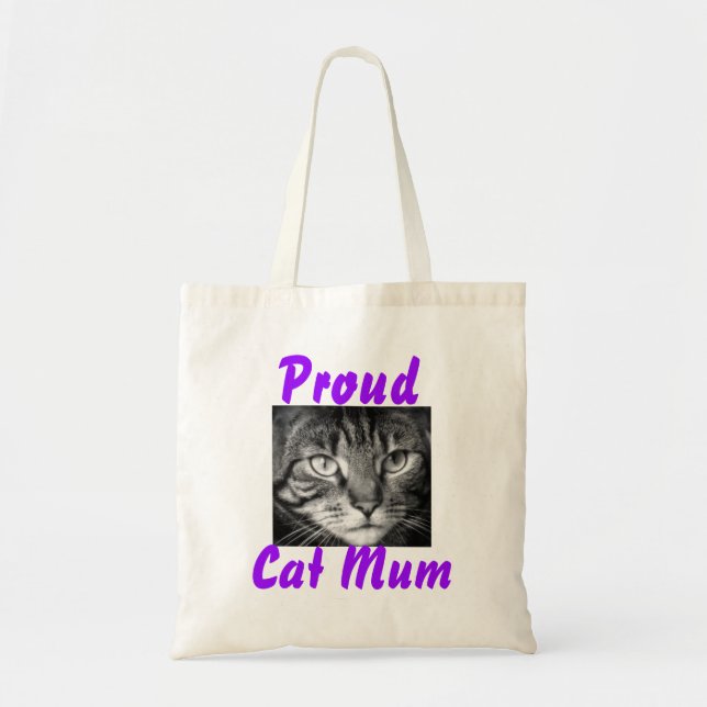 Bolsa Tote Sacola orgulhosa da mãe do gato (Frente)