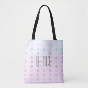 Bolsa Tote sacola pastel bonito da dança dos pontos