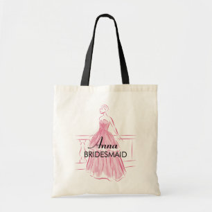 Bolsa Tote Sacola personalizada do vestido partido nupcial