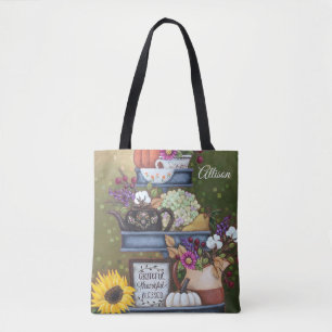 Bolsa Tote Sacola personalizada grata, grata, abençoada